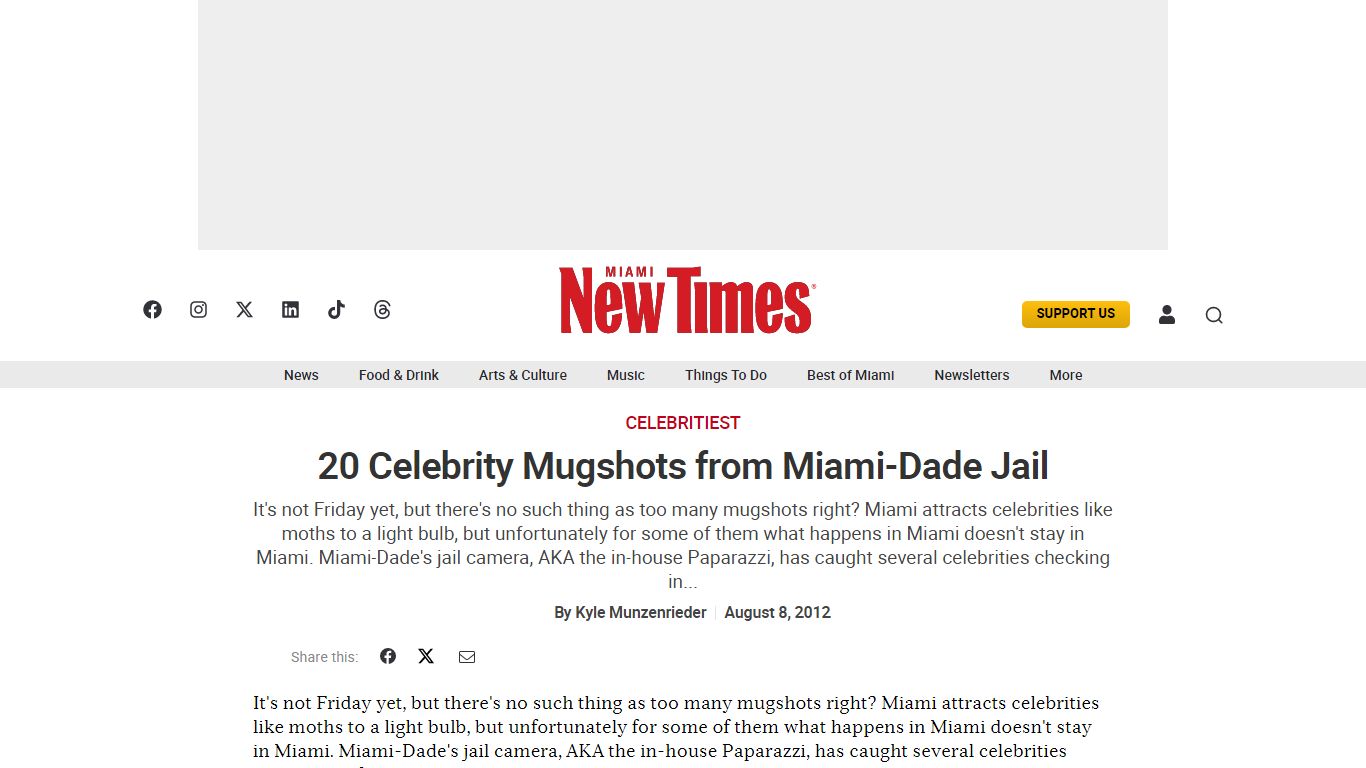 20 Celebrity Mugshots from Miami-Dade Jail - Miami New Times
