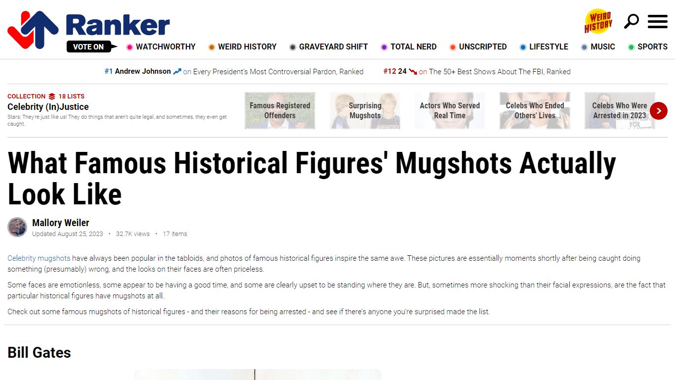 What Famous Historical Figures' Mugshots Actually Look Like - Ranker